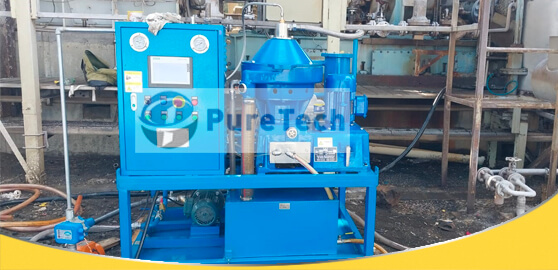 puretech centrifugal oil separator working at Africa power plant